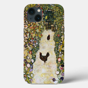 Gustav Klimt - Garden Path with Chickens iPhone 13 Case