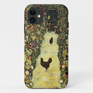Gustav Klimt Garden path with chickens iPhone 11 Case