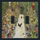 Gustav Klimt - Garden Path with Chickens Light Switch Cover<br><div class="desc">Garden Path with Chickens - Gustav Klimt,  Oil on Canvas,  1916</div>