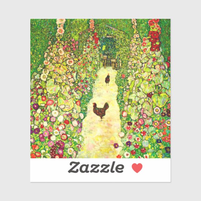 Gustav Klimt Garden with Chickens (Sheet)