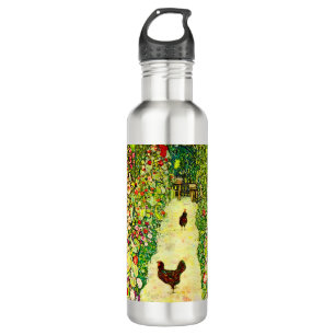 Gustav Klimt Garden with Chickens 710 Ml Water Bottle