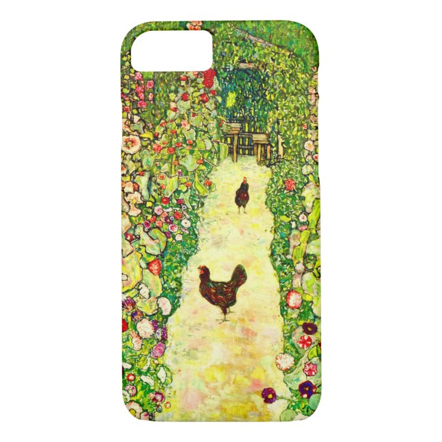 Gustav Klimt Garden with Chickens Case-Mate iPhone Case (Back)