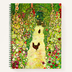 Gustav Klimt Garden with Chickens Notebook