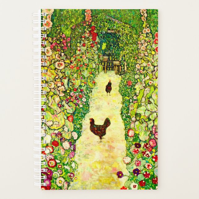Gustav Klimt Garden with Chickens Planner (Front)