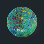 Gustav Klimt Garden with Sunflowers 2 Inch Round Button<br><div class="desc">Garden with Sunflowers painted by Gustav Klimt in 1907.</div>