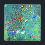 Gustav Klimt Garden with Sunflowers Magnet<br><div class="desc">Garden with Sunflowers painted by Gustav Klimt in 1907.</div>
