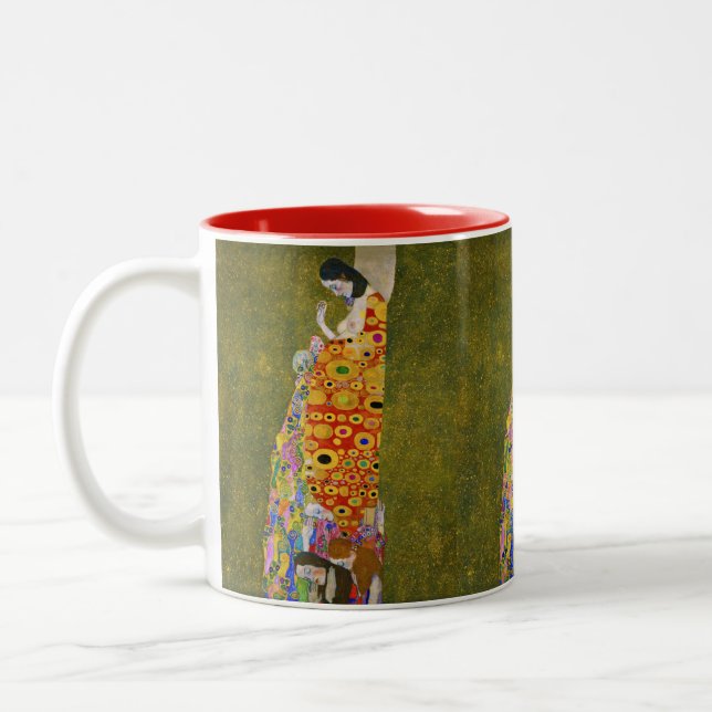 Gustav Klimt - Hope II Two-Tone Coffee Mug (Left)