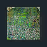 Gustav Klimt - Horticultural Landscape and Hilltop 2 Inch Square Button<br><div class="desc">Horticultural Landscape with a Hilltop - Gustav Klimt,  Oil on Canvas,  1916</div>