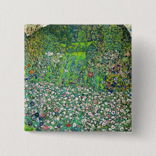 Gustav Klimt - Horticultural Landscape and Hilltop 2 Inch Square Button
