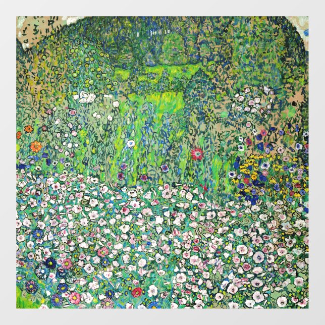 Gustav Klimt - Horticultural Landscape and Hilltop Window Cling (Sheet)