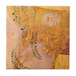Gustav Klimt Hydra (Mermaids) Vintage Ceramic Tile