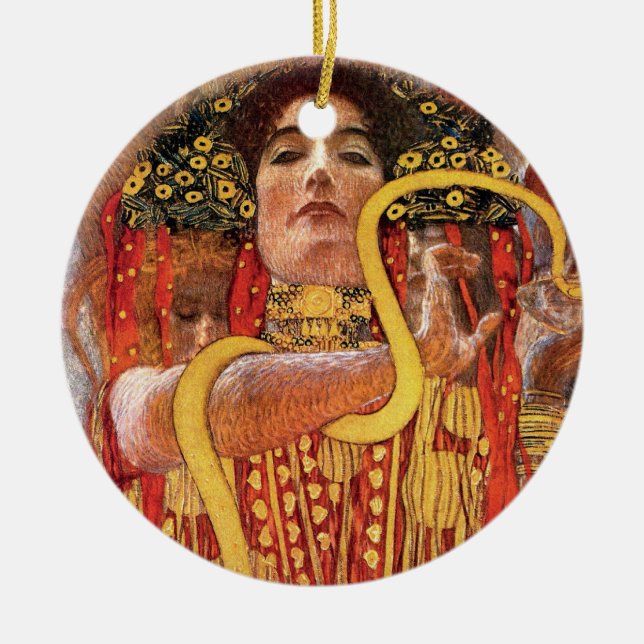 Gustav Klimt - Hygieia Medicine Goddess of Health Ceramic Ornament (Front)
