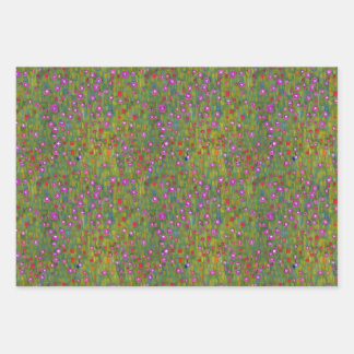 Gustav Klimt Inspired Patterns Wrapping Paper Sheet