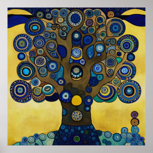 Gustav Klimt Inspired The Tree of Life Poster