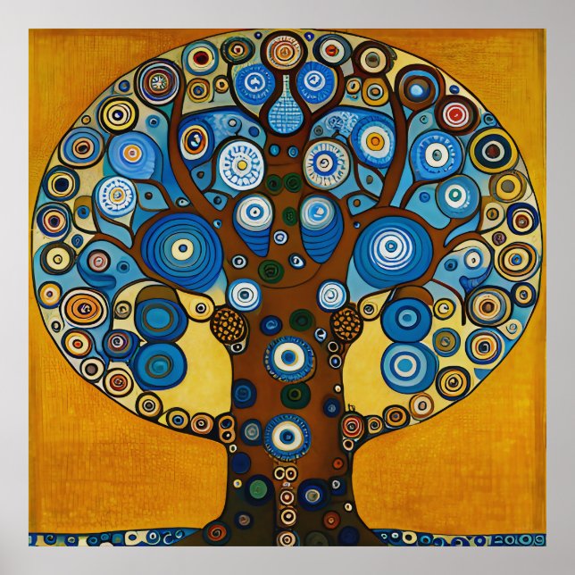 Gustav Klimt Inspired The Tree of Life Poster (Front)