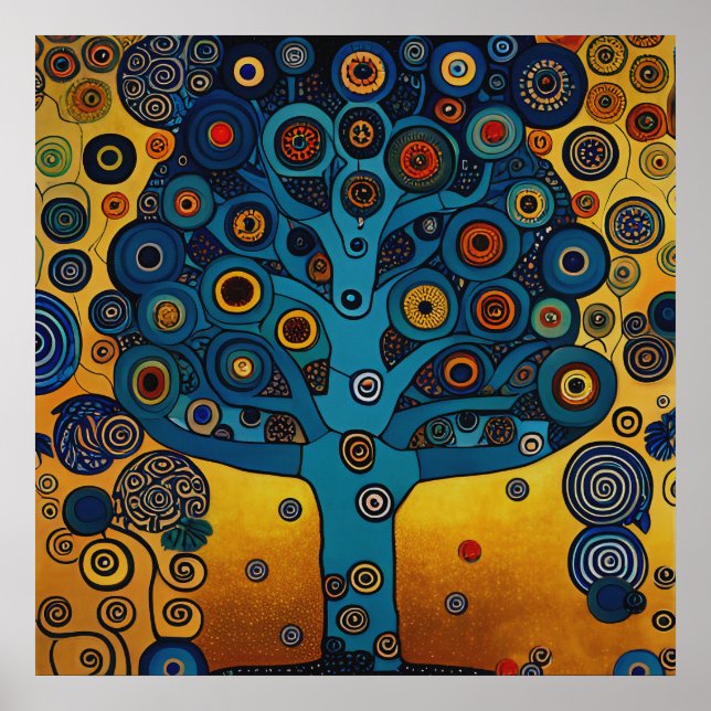 Gustav Klimt Inspired The Tree of Life Poster (Front)