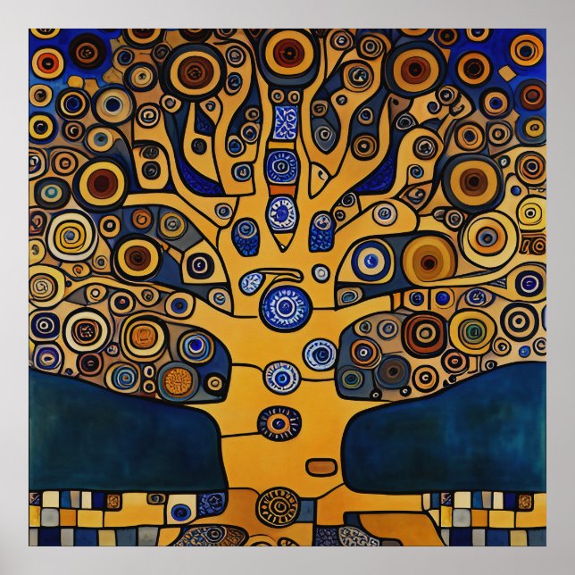 Gustav Klimt Inspired The Tree of Life Poster (Front)