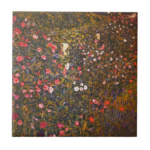 Gustav Klimt // Italenische Gartenlandschaft Tile