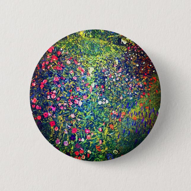 Gustav Klimt Italian Garden 2 Inch Round Button (Front)