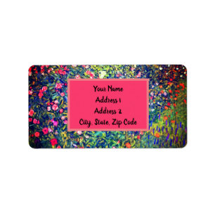 Gustav Klimt Italian Garden Label