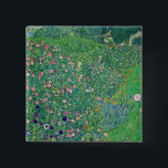 Gustav Klimt - Italian Garden Landscape 2 Inch Square Button<br><div class="desc">Italian Garden Landscape / Italian Horticultural Landscape - Gustav Klimt,  Oil on Canvas,  1913</div>