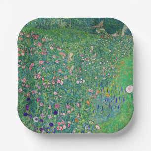 Gustav Klimt - Italian Garden Landscape Paper Plate