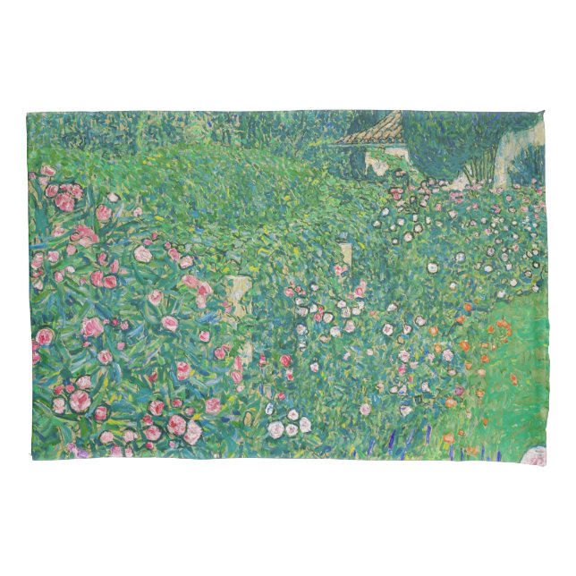 Gustav Klimt - Italian Garden Landscape Pillowcase (Front)