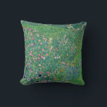 Gustav Klimt - Italian Garden Landscape Throw Pillow<br><div class="desc">Italian Garden Landscape / Italian Horticultural Landscape - Gustav Klimt,  Oil on Canvas,  1913</div>