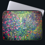 Gustav Klimt Italian Garden Laptop Sleeve<br><div class="desc">Laptop Sleeve featuring Gustav Klimt’s oil painting Italian Garden Landscape (1913). A beautiful garden of colourful flowers: red,  white,  pink,  purple. A great gift for fans of Art Nouveau and Austrian art.</div>