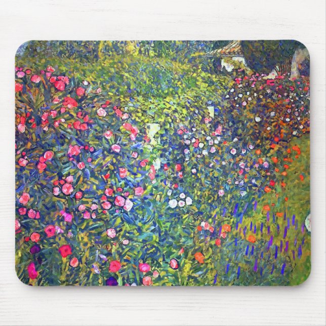 Gustav Klimt Italian Garden Mouse Pad (Front)