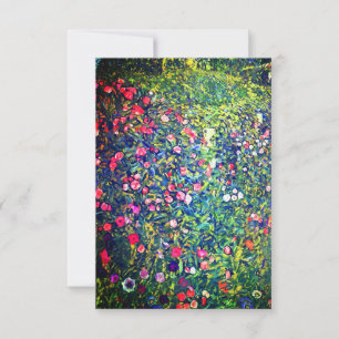 Gustav Klimt Italian Garden RSVP Card
