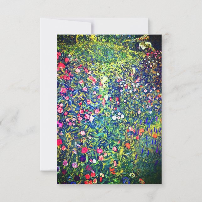 Gustav Klimt Italian Garden Save The Date (Front)