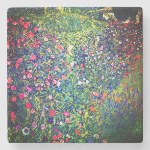 Gustav Klimt Italian Garden Stone Coaster