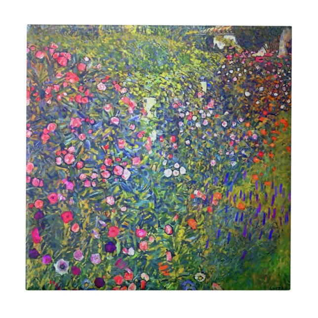 Gustav Klimt Italian Garden Tile (Front)