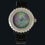 Gustav Klimt Italian Garden Watch<br><div class="desc">Watch featuring Gustav Klimt’s oil painting Italian Garden Landscape (1913). A beautiful garden of colourful flowers: red,  white,  pink,  purple. A great gift for fans of Art Nouveau and Austrian art.</div>