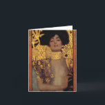 Gustav Klimt Judith Note Card<br><div class="desc">Gustav Klimt Judith note card. Oil painting on canvas from 1901. Gustav Klimt’s beautiful depiction of the biblical story of Judith and Holofernes. Great for fans of Austrian symbolism, Klimt and fine art.</div>