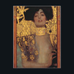 Gustav Klimt Judith Postcard<br><div class="desc">Gustav Klimt Judith postcard. Oil painting on canvas from 1901. Gustav Klimt’s beautiful depiction of the biblical story of Judith and Holofernes. Great for fans of Austrian symbolism,  Klimt and fine art.</div>