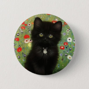 Gustav Klimt Kitten 2 Inch Round Button