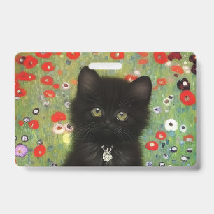 Gustav Klimt Kitten Badge