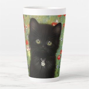 Gustav Klimt Kitten Latte Mug