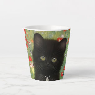 Gustav Klimt Kitten Latte Mug