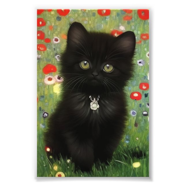 Gustav Klimt Kitten Photo Print (Front)