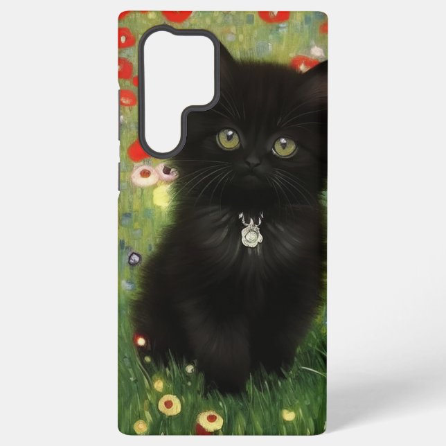 Gustav Klimt Kitten Samsung Galaxy S22 Ultra Case (Back)