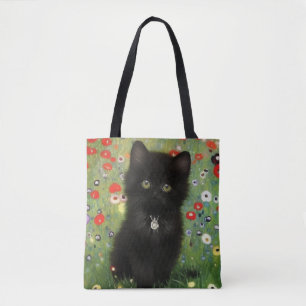 Gustav Klimt Kitten Tote Bag
