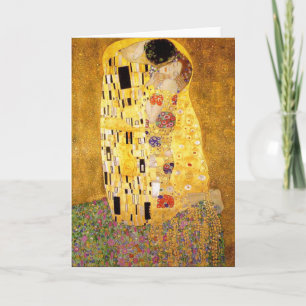 Gustav Klimt la carte de voeux de baiser