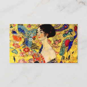 Gustav Klimt Lady with Fan Enclosure Card