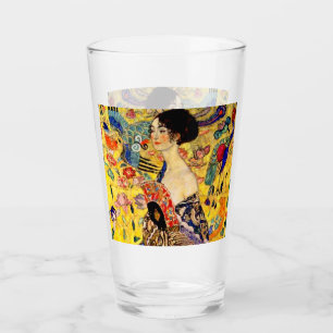 Gustav Klimt Lady with Fan Glass
