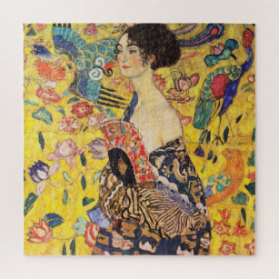 Gustav Klimt Lady With Fan Jigsaw Puzzle