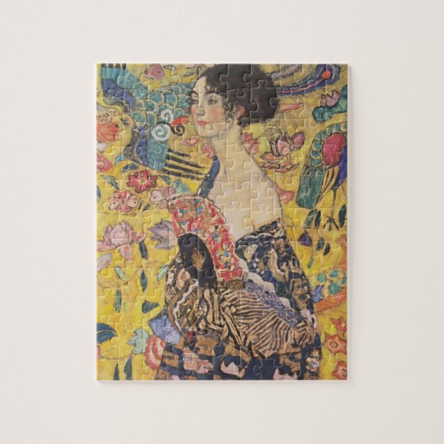 Gustav Klimt- Lady with Fan Jigsaw Puzzle (Vertical)