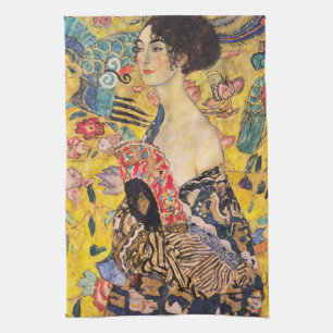 Gustav Klimt - Lady with Fan Kitchen Towel